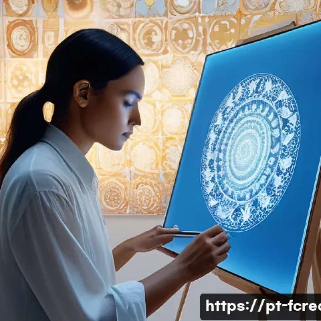 디지털 아티스트의 작품 분석 AI - **AI as a Creative Partner in a Portuguese Atelier**
"A talented digital artist, a woman of dive...